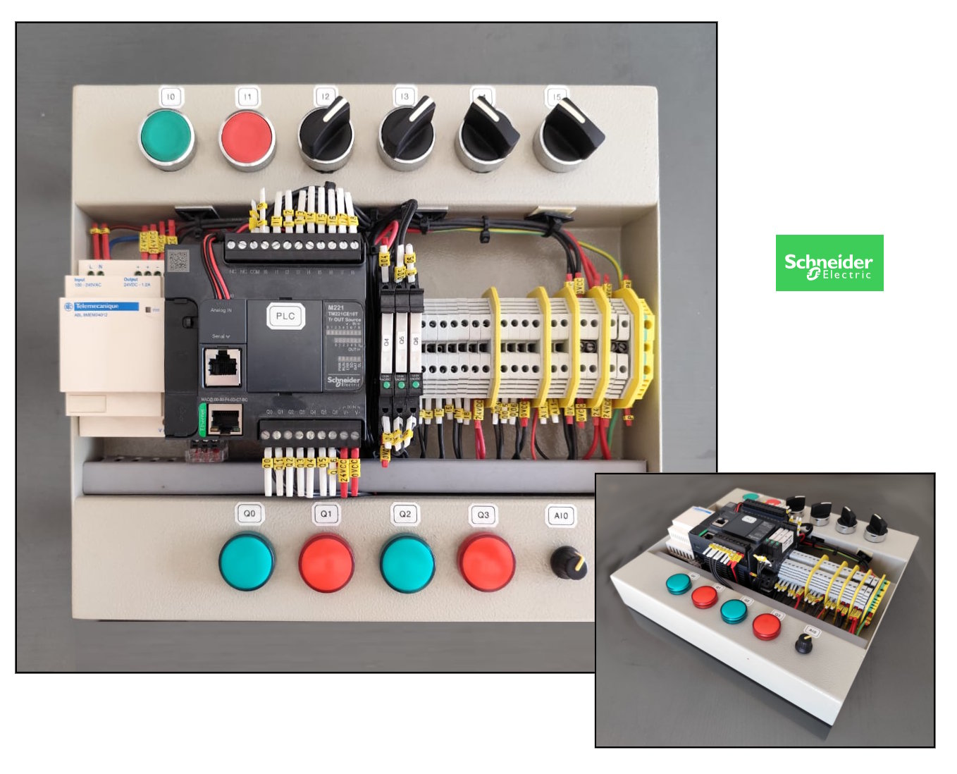 Módulo Didáctico con PLC compacto Modicon M221CE16T SCH PLC M221CE16T