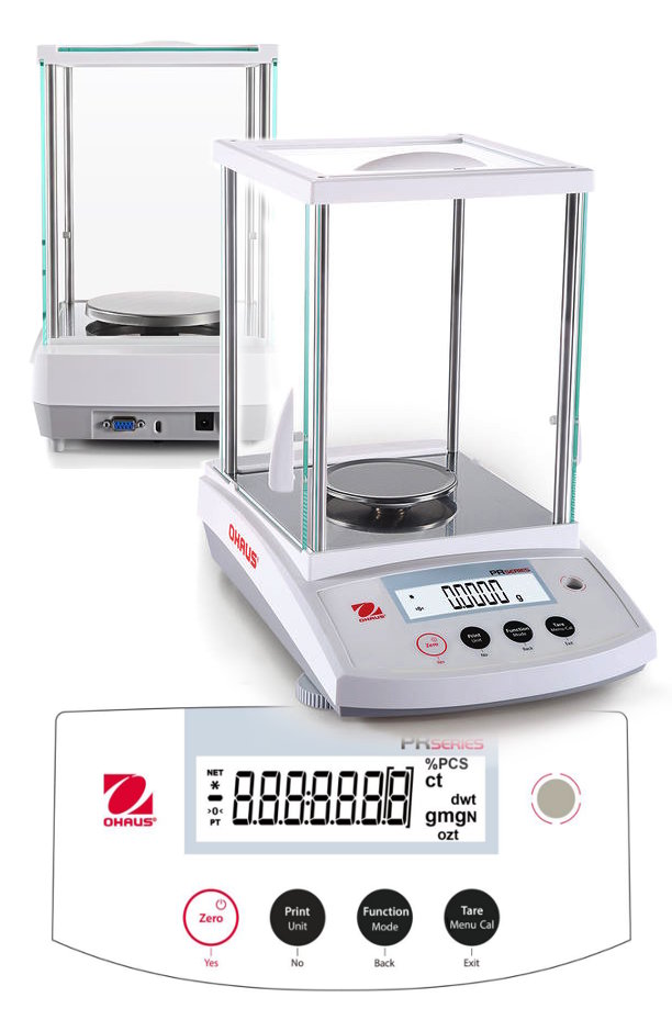 Balanza analítica 220 g x 0,1 mg, con calibración interna semiautomática PR224