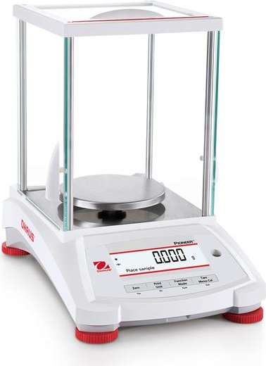 Balanza de precisión Pioneer, 320 g x 1 mg con calibración interna semiautomática PX323