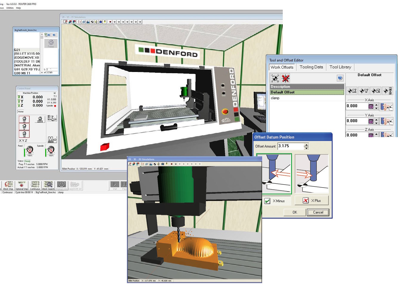 Software p/programar, simular maquinados y controlar Fresadoras y Routers CNC compatibles (licencia p/1 puesto) VR Milling