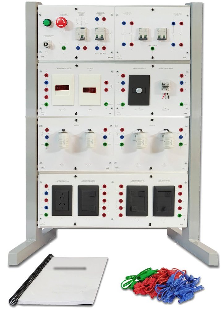 Tablero autoportante para la práctica experimental intermedia con Instalaciones Eléctricas Domiciliarias ELEC 24