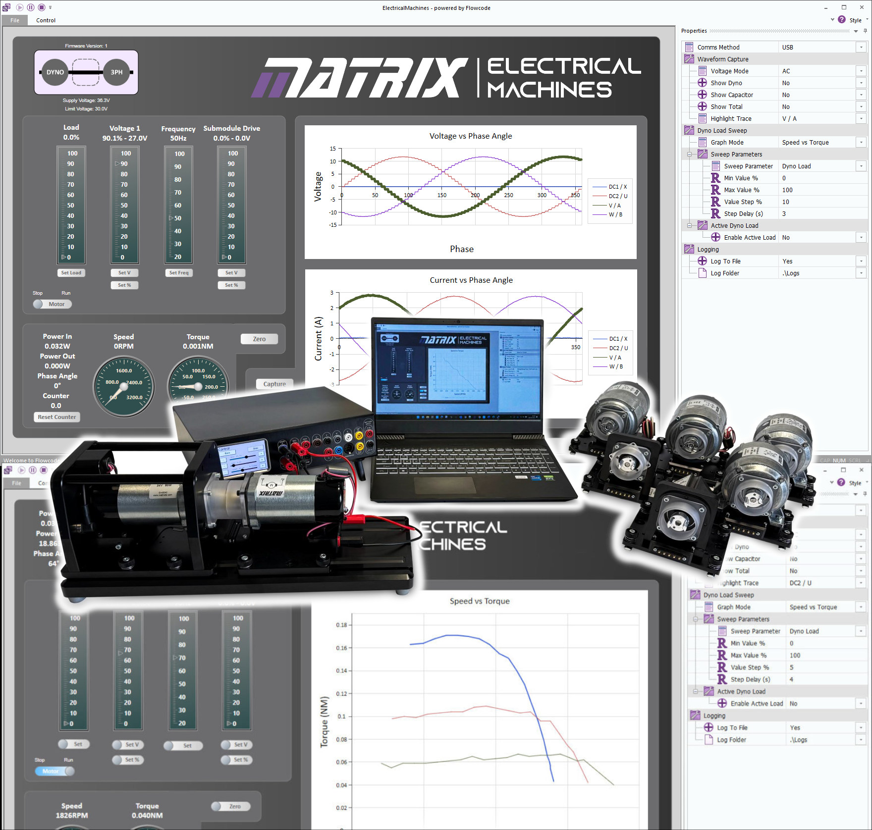 Conjunto completo para el estudio moderno de Máquinas Eléctricas Rotativas V2.0 EM5154