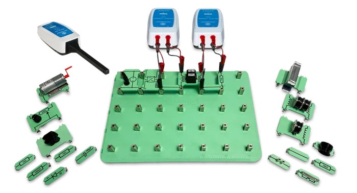Conjunto para estudiar inductancia y electromagnetismo LK1225