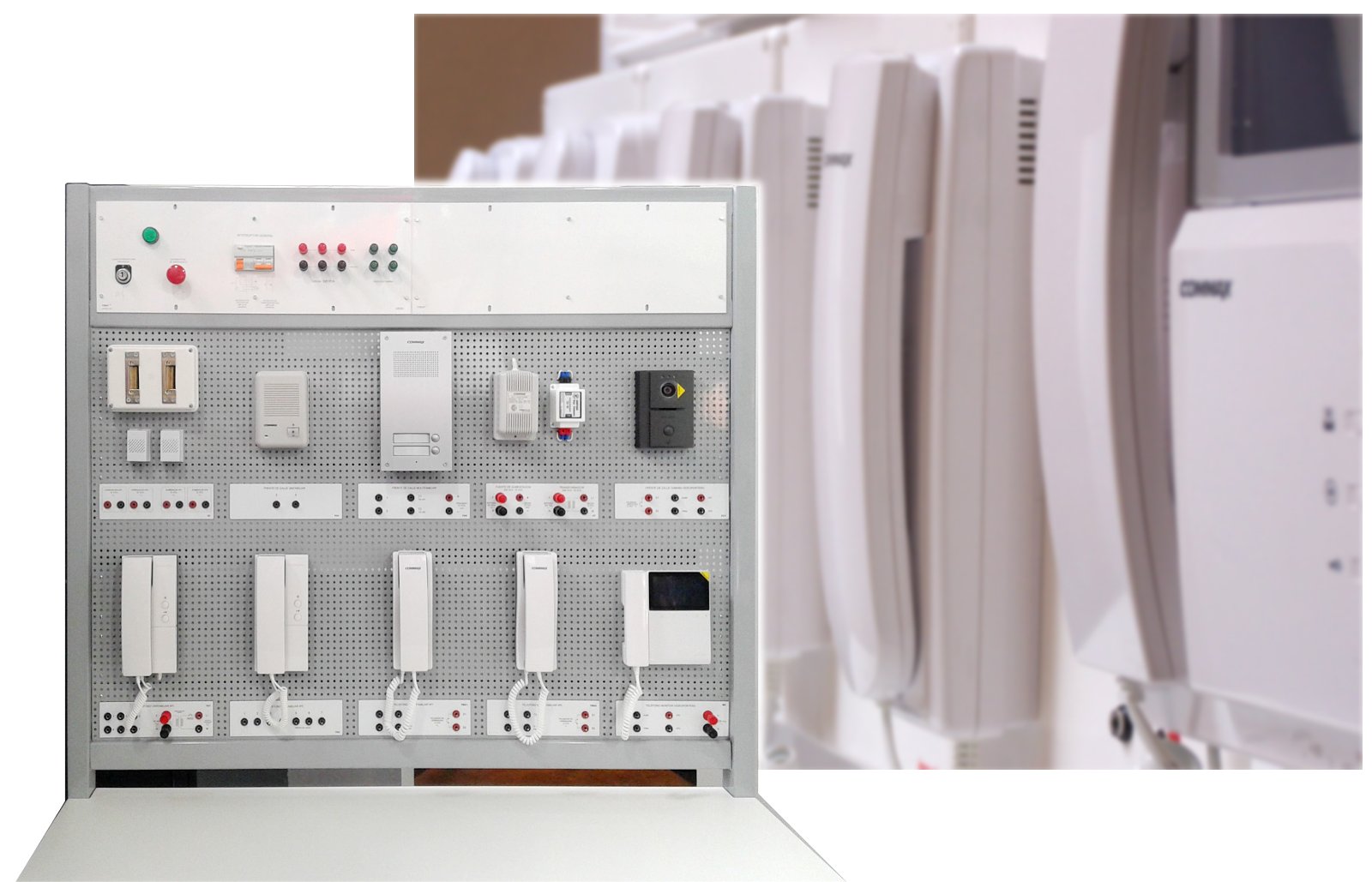 Tablero autoportante para la práctica experimental con Porteros Eléctricos y Videoporteros ELEC 31 TPC