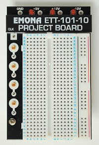 Placa con servicios de alimentación y protoboard para trabajos de proyecto ETT-101-10 