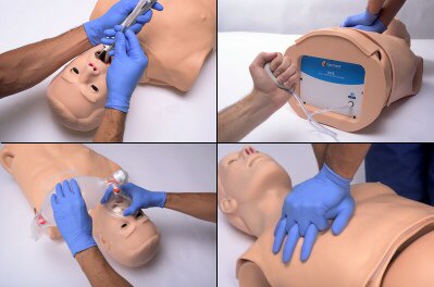 Torso superior adulto para entrenamiento de RCP e Intubación endotraqueal S315