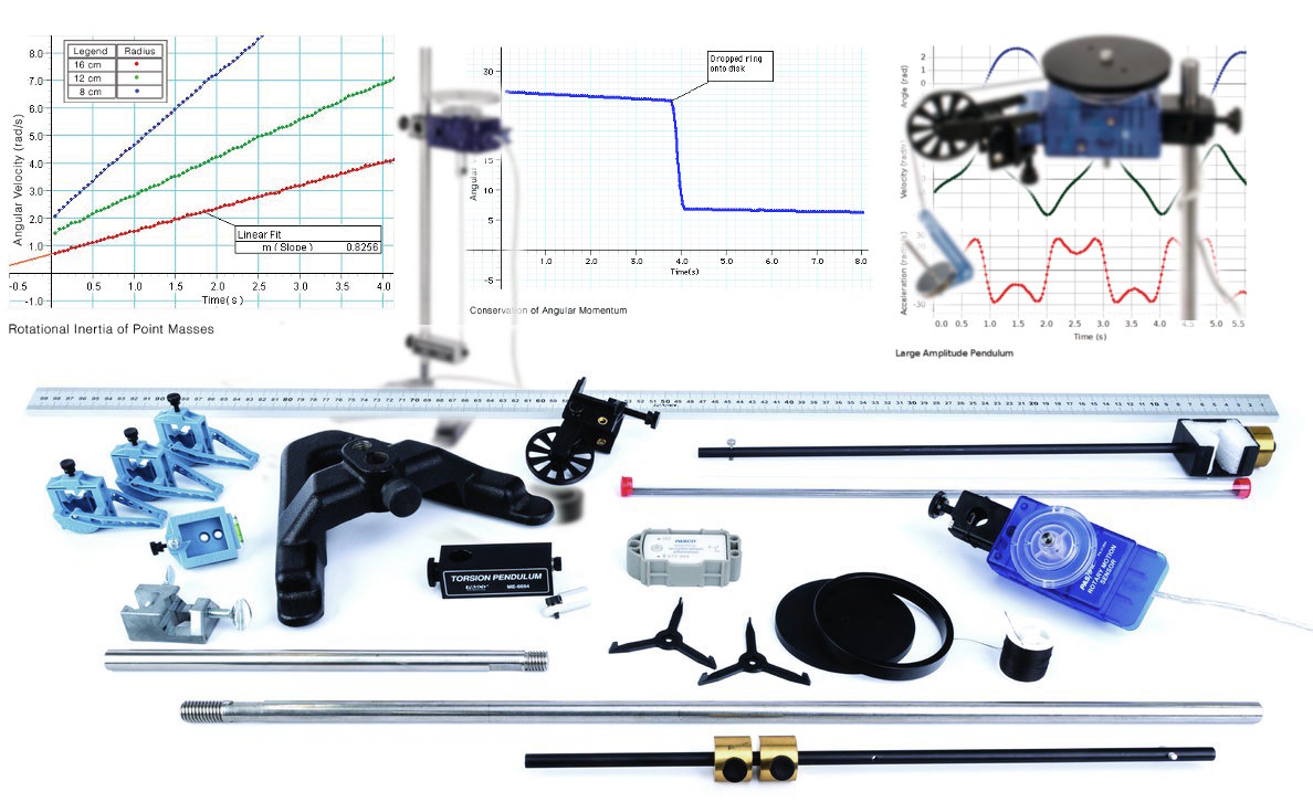 Conjunto para el estudio de torques y movimientos rotacionales ME-1261