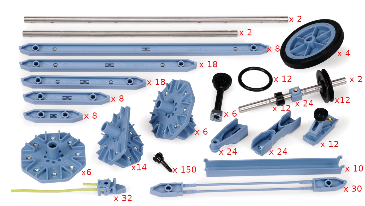 Kit con elementos de estructuras y moldes para construir elementos de estructura colapsables ME-7009