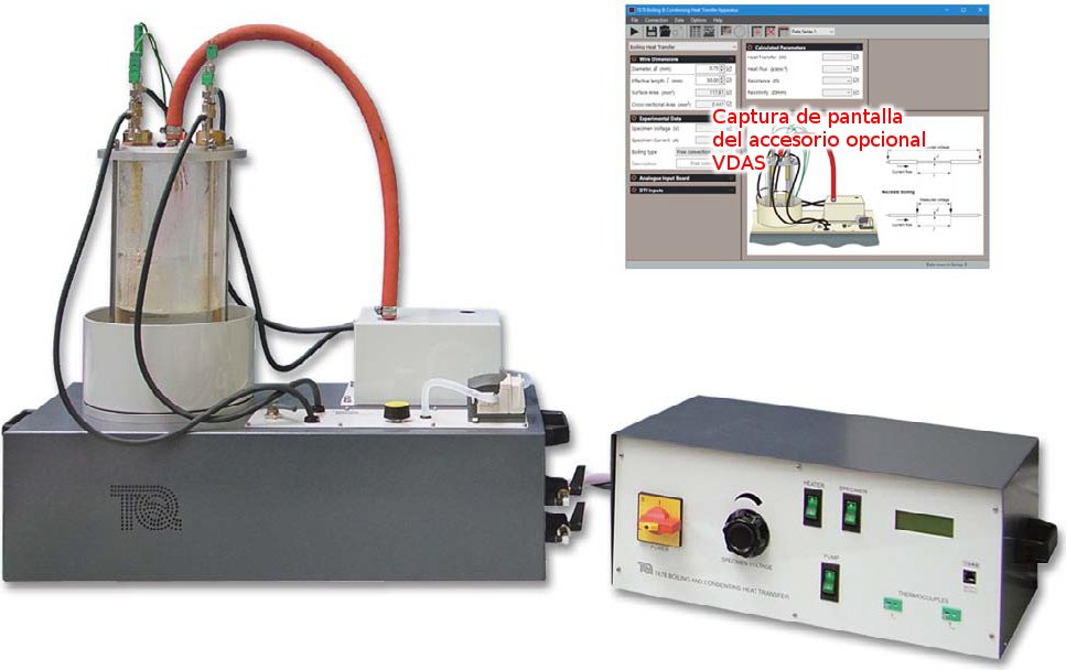 Equipo para estudiar condensación y ebullición de películas y gotas TE78